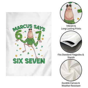 Marcus The Worm St Patricks Day Garden Flag Funny 67 Six Seven Hands Meme TS14 Print Your Wear