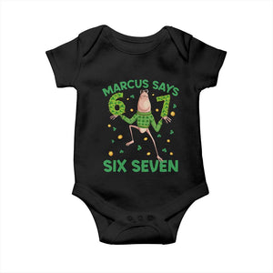 Marcus The Worm St Patricks Day Baby Onesie Funny 67 Six Seven Hands Meme TS14 Black Print Your Wear