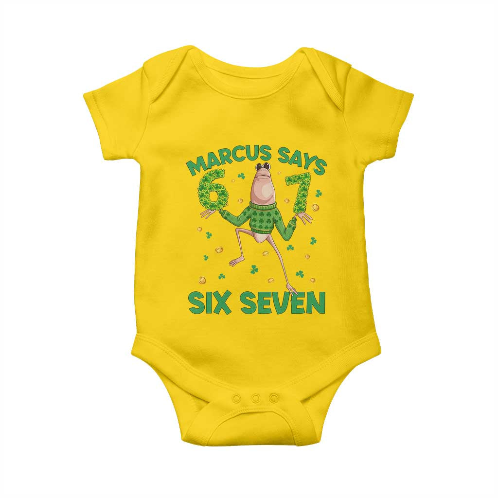Marcus The Worm St Patricks Day Baby Onesie Funny 67 Six Seven Hands Meme TS14 Daisy Print Your Wear