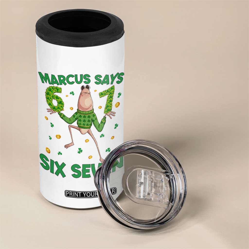 Marcus The Worm St Patricks Day 4 in 1 Can Cooler Tumbler Funny 67 Six Seven Hands Meme TS14 Print Your Wear