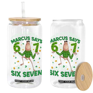 Marcus The Worm St Patricks Day Glass Can Funny 67 Six Seven Hands Meme TS14 Print Your Wear