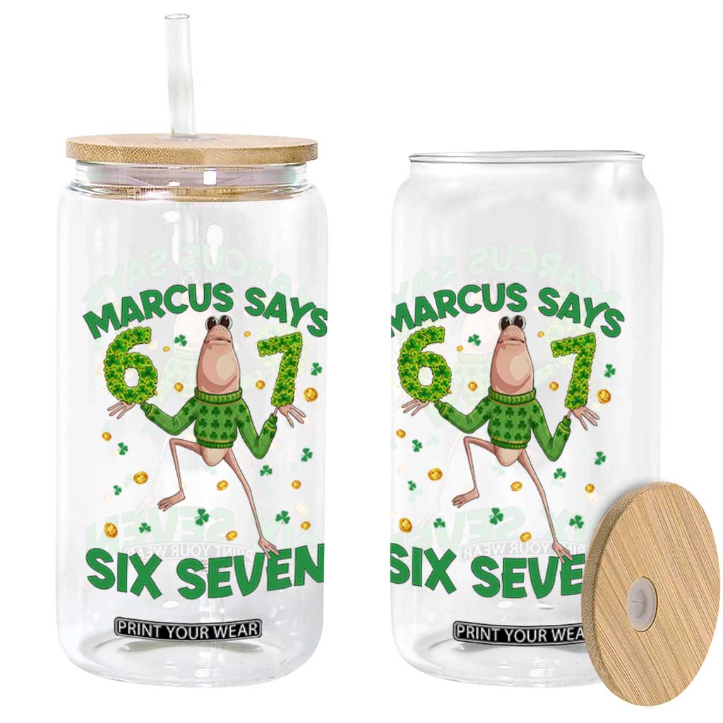 Marcus The Worm St Patricks Day Glass Can Funny 67 Six Seven Hands Meme TS14 Print Your Wear