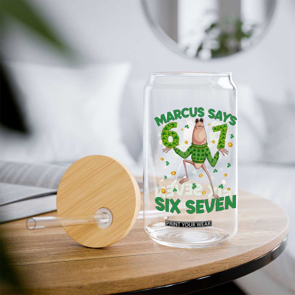Marcus The Worm St Patricks Day Glass Can Funny 67 Six Seven Hands Meme TS14 Print Your Wear