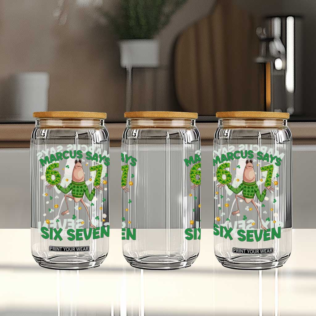 Marcus The Worm St Patricks Day Glass Can Funny 67 Six Seven Hands Meme TS14 Print Your Wear