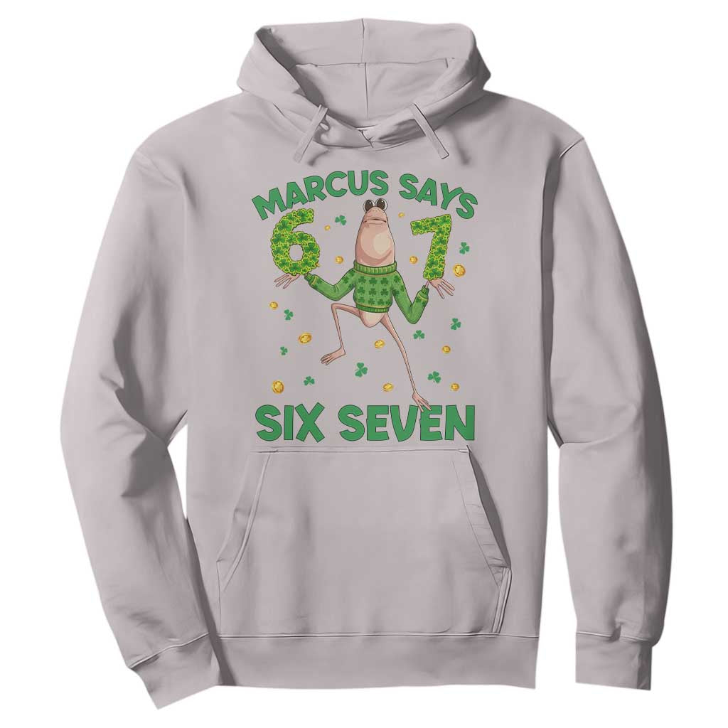 Marcus The Worm St Patricks Day Hoodie Funny 67 Six Seven Hands Meme TS14 Ice Gray Print Your Wear