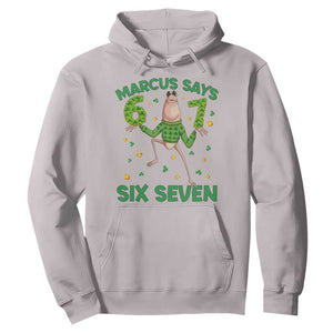Marcus The Worm St Patricks Day Hoodie Funny 67 Six Seven Hands Meme TS14 Ice Gray Print Your Wear