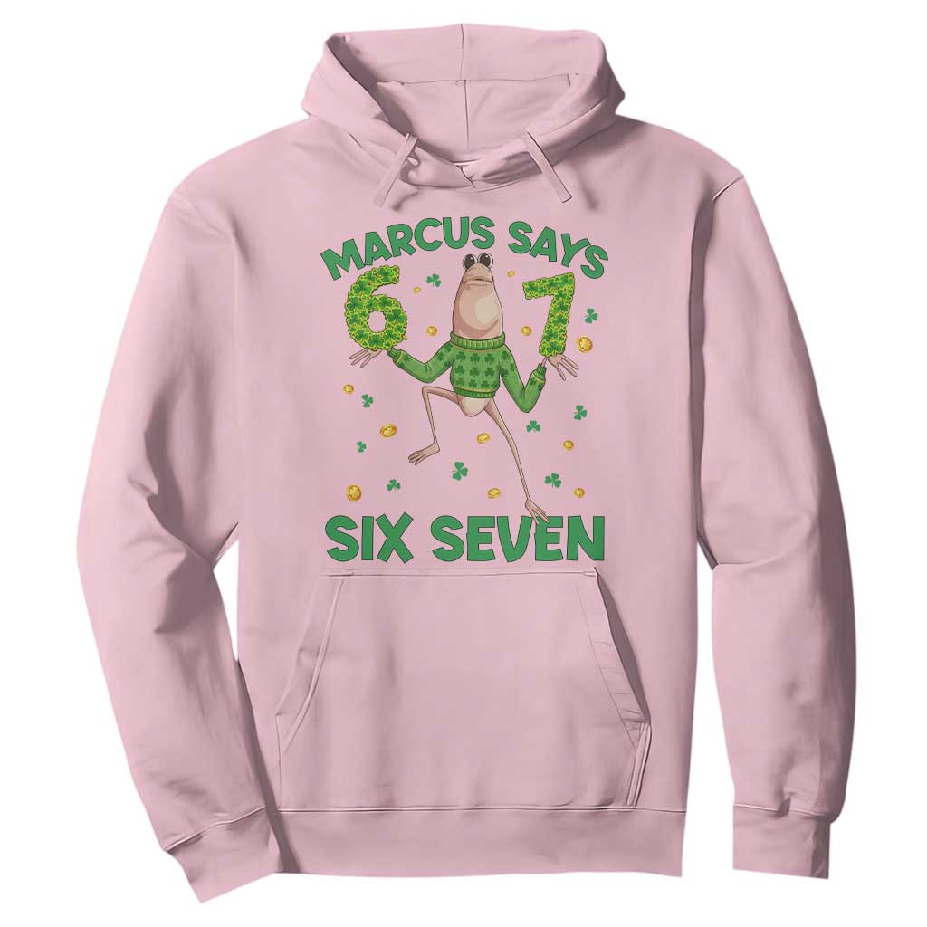 Marcus The Worm St Patricks Day Hoodie Funny 67 Six Seven Hands Meme TS14 Light Pink Print Your Wear
