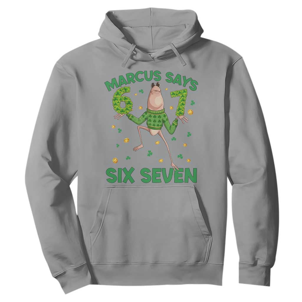 Marcus The Worm St Patricks Day Hoodie Funny 67 Six Seven Hands Meme TS14 Sport Gray Print Your Wear