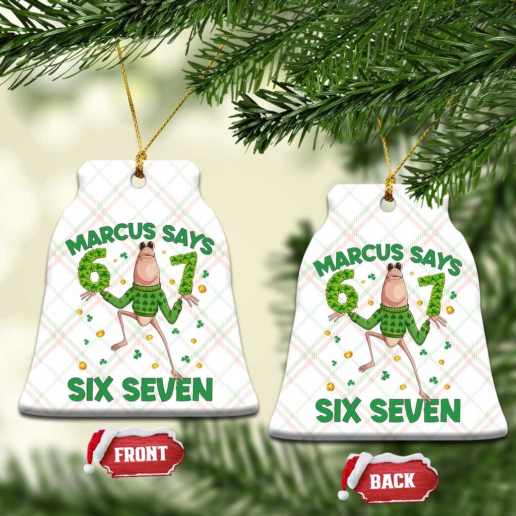 Marcus The Worm St Patricks Day Ceramic Ornament Funny 67 Six Seven Hands Meme TS14 Print Your Wear