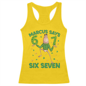 Marcus The Worm St Patricks Day Racerback Tank Top Funny 67 Six Seven Hands Meme TS14 Daisy Print Your Wear