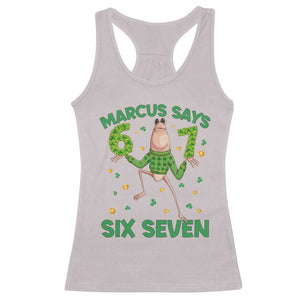 Marcus The Worm St Patricks Day Racerback Tank Top Funny 67 Six Seven Hands Meme TS14 Ice Gray Print Your Wear