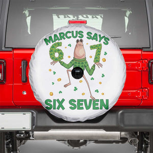 Marcus The Worm St Patricks Day Spare Tire Cover Funny 67 Six Seven Hands Meme TS14 White Print Your Wear
