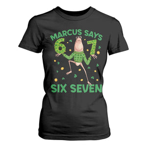 Marcus The Worm St Patricks Day T Shirt For Women Funny 67 Six Seven Hands Meme TS14 Black Print Your Wear