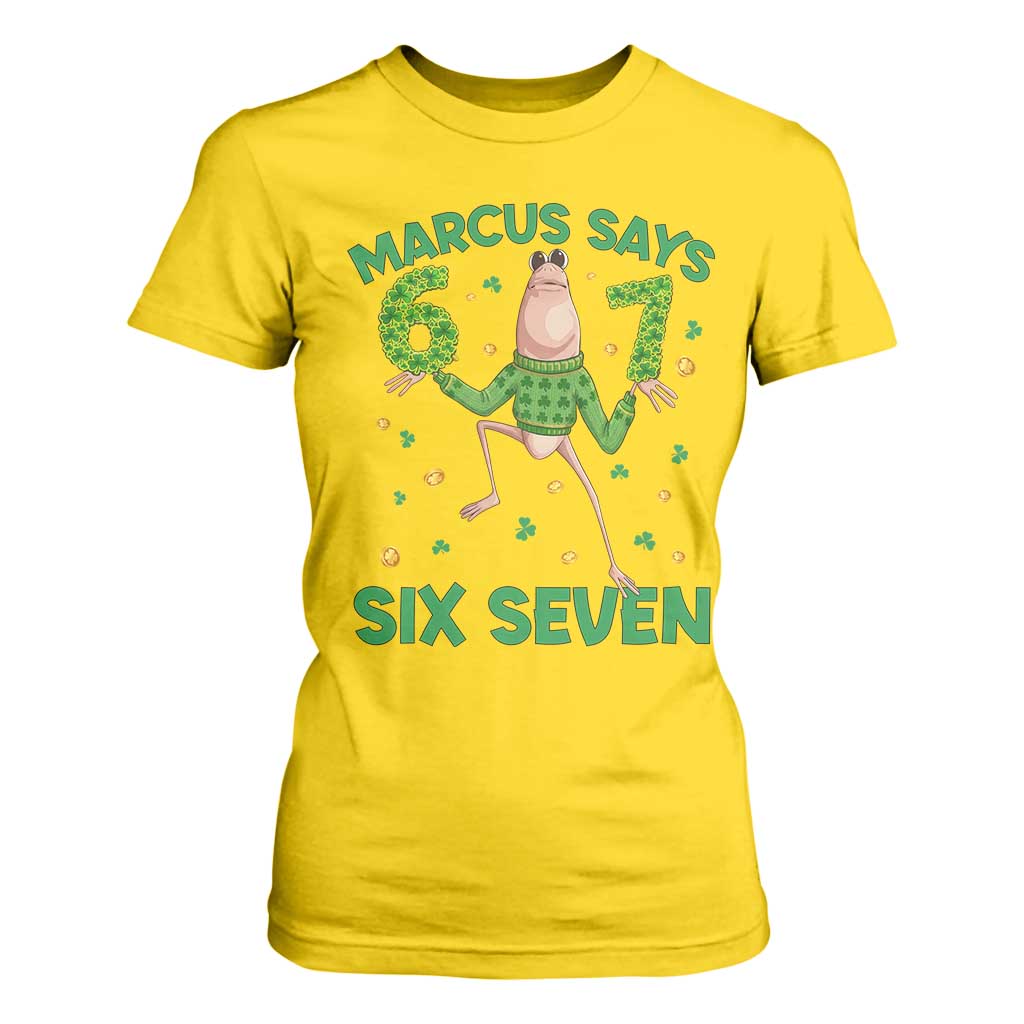 Marcus The Worm St Patricks Day T Shirt For Women Funny 67 Six Seven Hands Meme TS14 Daisy Print Your Wear