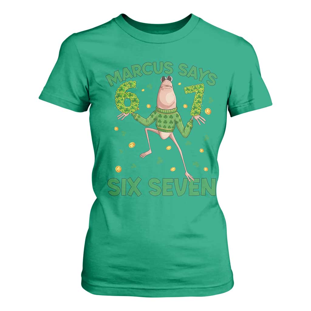 Marcus The Worm St Patricks Day T Shirt For Women Funny 67 Six Seven Hands Meme TS14 Irish Green Print Your Wear