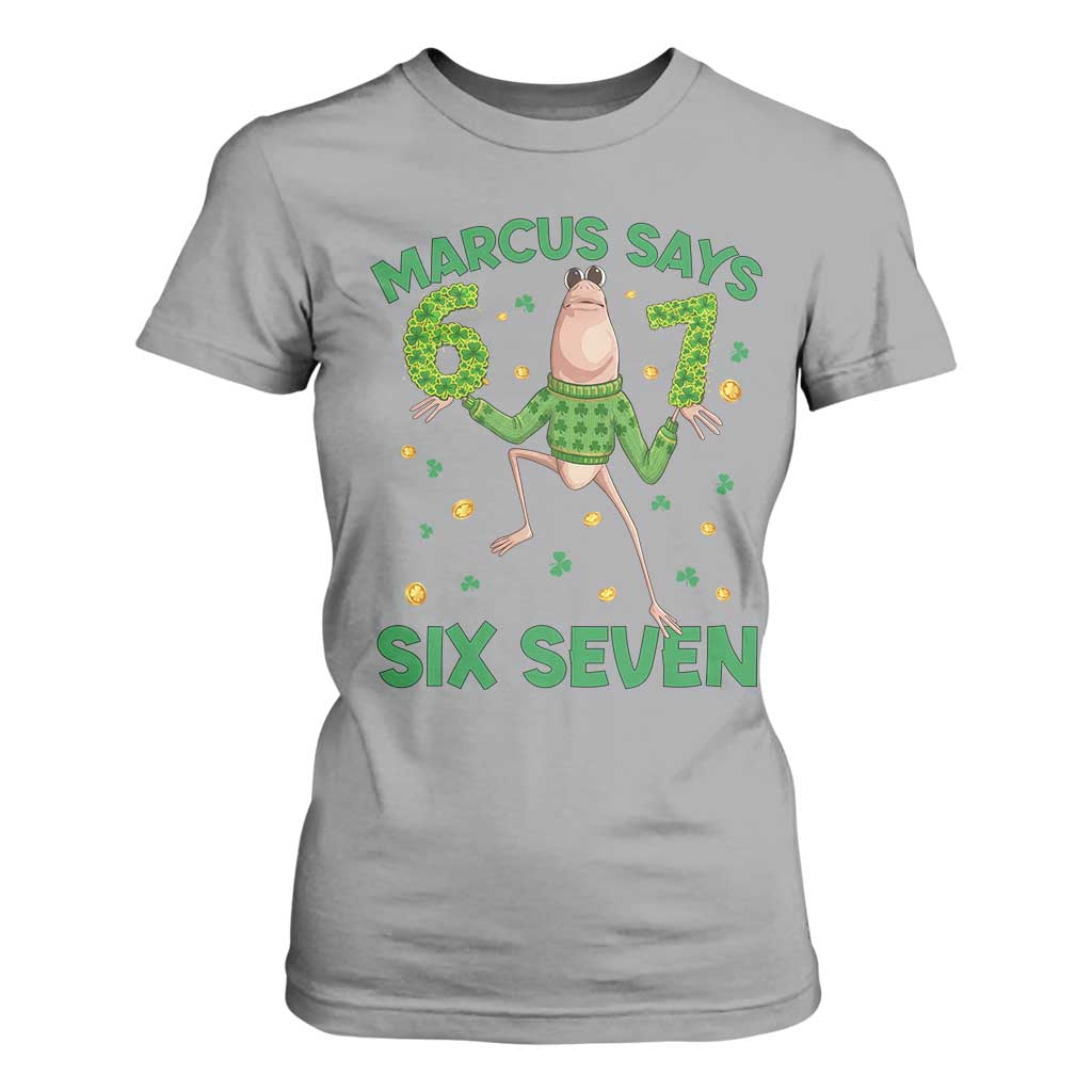 Marcus The Worm St Patricks Day T Shirt For Women Funny 67 Six Seven Hands Meme TS14 Sport Gray Print Your Wear