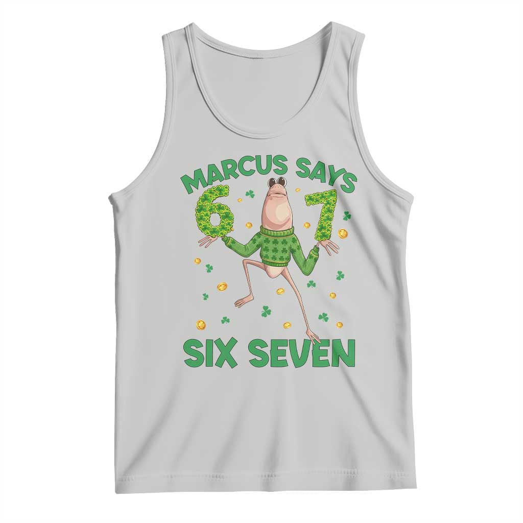 Marcus The Worm St Patricks Day Tank Top Funny 67 Six Seven Hands Meme TS14 Ash Print Your Wear