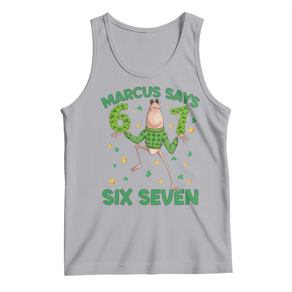 Marcus The Worm St Patricks Day Tank Top Funny 67 Six Seven Hands Meme TS14 Athletic Heather Print Your Wear