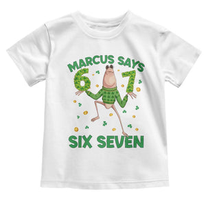 Marcus The Worm St Patricks Day Toddler T Shirt Funny 67 Six Seven Hands Meme TS14 White Print Your Wear