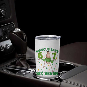 Marcus The Worm St Patricks Day Tumbler Cup Funny 67 Six Seven Hands Meme TS14 Print Your Wear