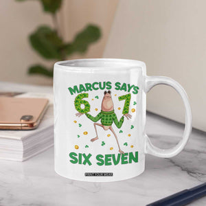 Marcus The Worm St Patricks Day Coffee Mug Funny 67 Six Seven Hands Meme TS14 Print Your Wear