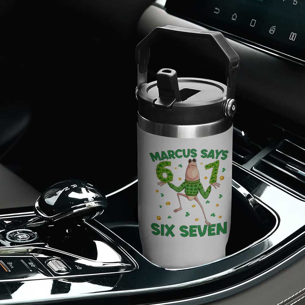 Marcus The Worm St Patricks Day Flip Straw Tumbler Funny 67 Six Seven Hands Meme TS14 Print Your Wear