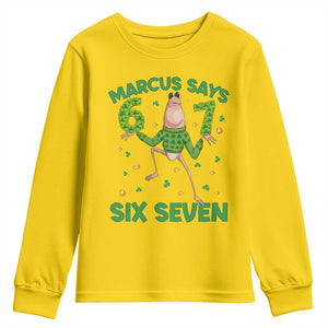 Marcus The Worm St Patricks Day Youth Sweatshirt Funny 67 Six Seven Hands Meme TS14 Daisy Print Your Wear
