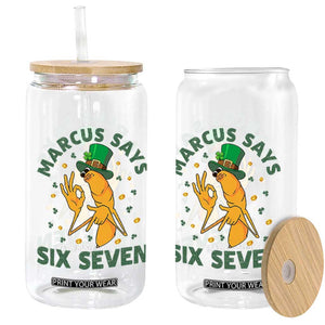 67 St Patricks Day Glass Can Funny Marcus The Worm Say Six Seven Meme TS14 Print Your Wear