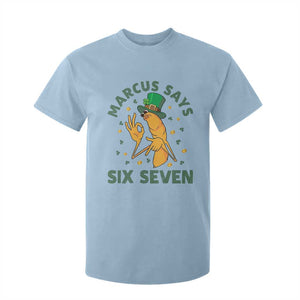 67 St Patricks Day T Shirt For Kid Funny Marcus The Worm Say Six Seven Meme TS14 Light Blue Print Your Wear