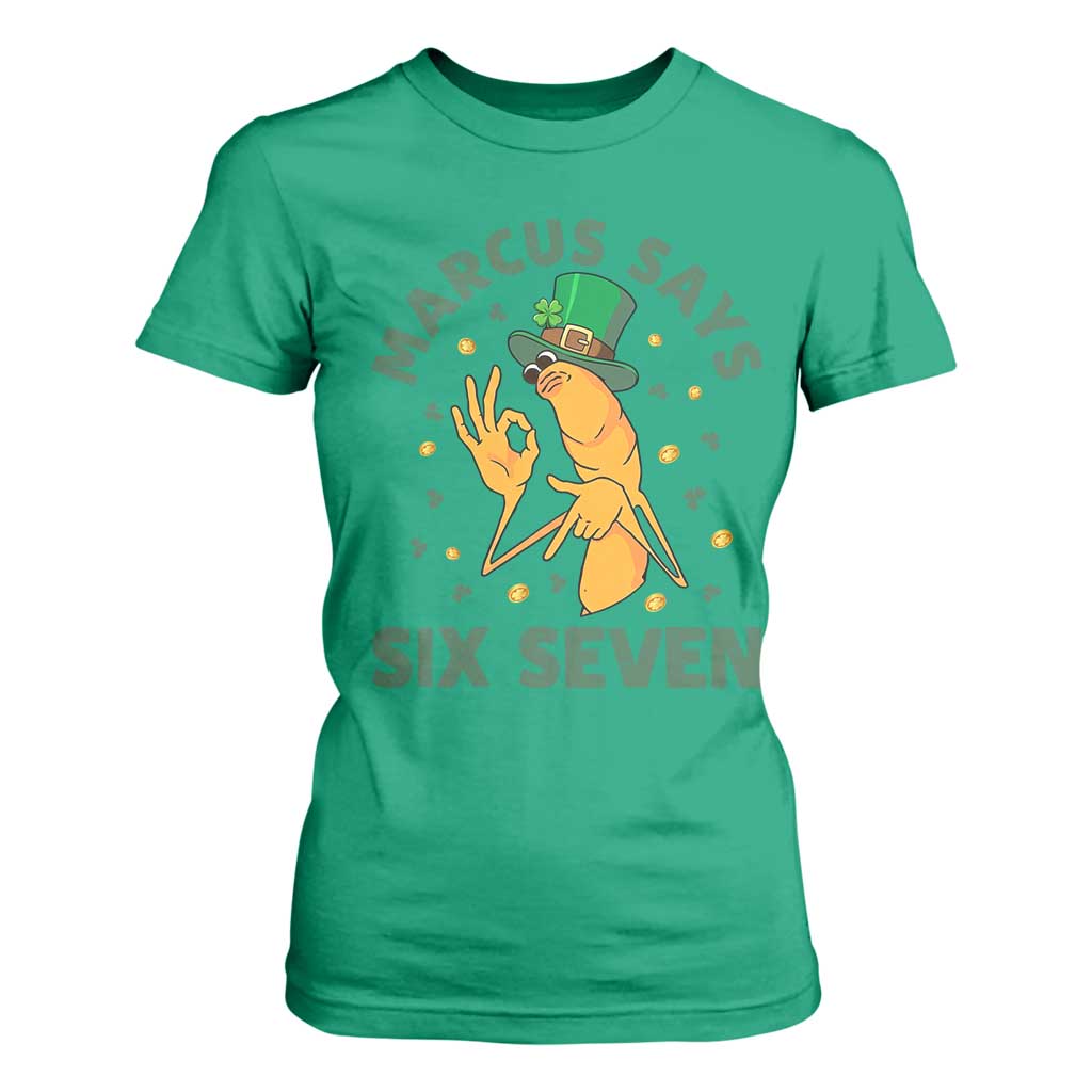 67 St Patricks Day T Shirt For Women Funny Marcus The Worm Say Six Seven Meme TS14 Irish Green Print Your Wear