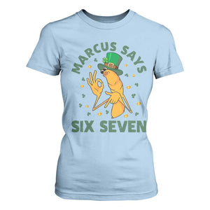 67 St Patricks Day T Shirt For Women Funny Marcus The Worm Say Six Seven Meme TS14 Light Blue Print Your Wear