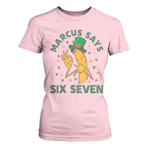 67 St Patricks Day T Shirt For Women Funny Marcus The Worm Say Six Seven Meme TS14 Light Pink Print Your Wear