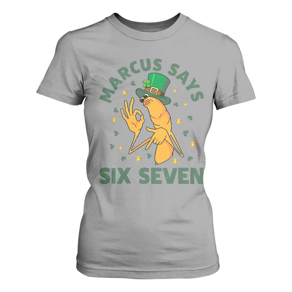 67 St Patricks Day T Shirt For Women Funny Marcus The Worm Say Six Seven Meme TS14 Sport Gray Print Your Wear