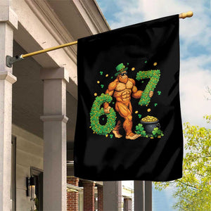 67 St Patricks Day Garden Flag Funny Bigfoot Six Seven Shamrock Party Meme TS14 Print Your Wear
