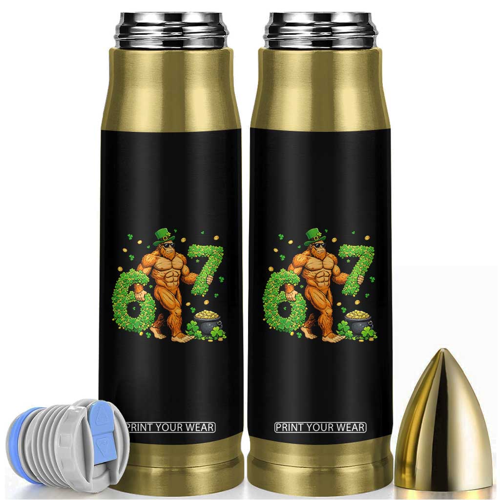 67 St Patricks Day Bullet Tumbler Funny Bigfoot Six Seven Shamrock Party Meme TS14 Black Print Your Wear