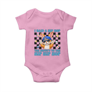 Funny Easter Bunny Baby Onesie I Said A Hip Hop The Hippity To The Hip Hip Hop TS14 Light Pink Print Your Wear