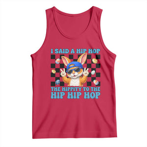 Funny Easter Bunny Tank Top I Said A Hip Hop The Hippity To The Hip Hip Hop TS14 Red Print Your Wear