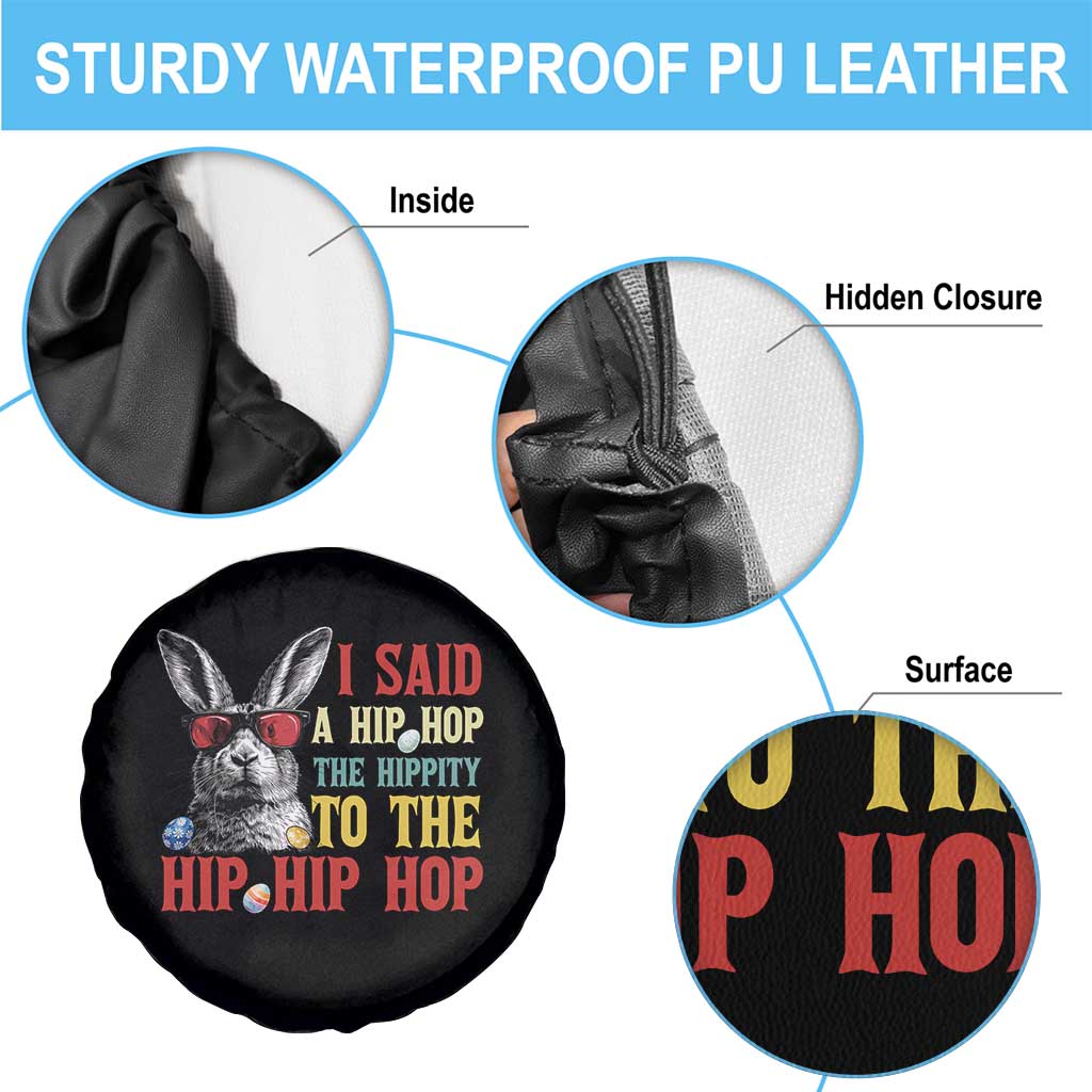 I Said A Hip Hop The Hippity To The Hip Hip Hop Spare Tire Cover Funny Easter Bunny Rapper Sunglasses TS14 Print Your Wear