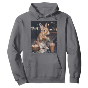 Easter Bunny Iced Coffee Hoodie Funny Rabbit Egg Painting TS14 Charcoal Print Your Wear