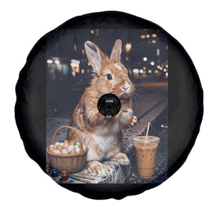 Easter Bunny Iced Coffee Spare Tire Cover Funny Rabbit Egg Painting TS14 Print Your Wear