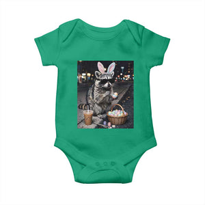 Easter Raccoon Iced Coffee Baby Onesie Funny Trash Panda Egg Painting TS14 Irish Green Print Your Wear