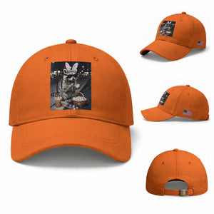 Easter Raccoon Iced Coffee Baseball Cap Funny Trash Panda Egg Painting TS14 Baseball Cap Universal Fit Orange Print Your Wear