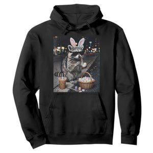 Easter Raccoon Iced Coffee Hoodie Funny Trash Panda Egg Painting TS14 Black Print Your Wear
