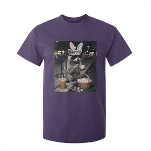 Easter Raccoon Iced Coffee T Shirt For Kid Funny Trash Panda Egg Painting TS14 Purple Print Your Wear