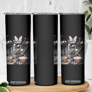 Easter Raccoon Iced Coffee Skinny Tumbler Funny Trash Panda Egg Painting TS14 Print Your Wear