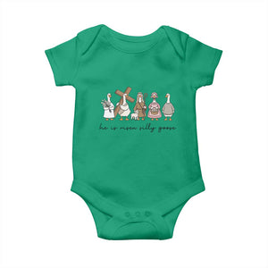 He Is Risen Silly Goose Baby Onesie Funny Christian Easter TS14 Irish Green Print Your Wear