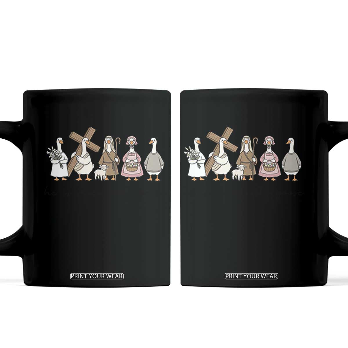 He Is Risen Silly Goose Coffee Mug Funny Christian Easter TS14 Black Print Your Wear