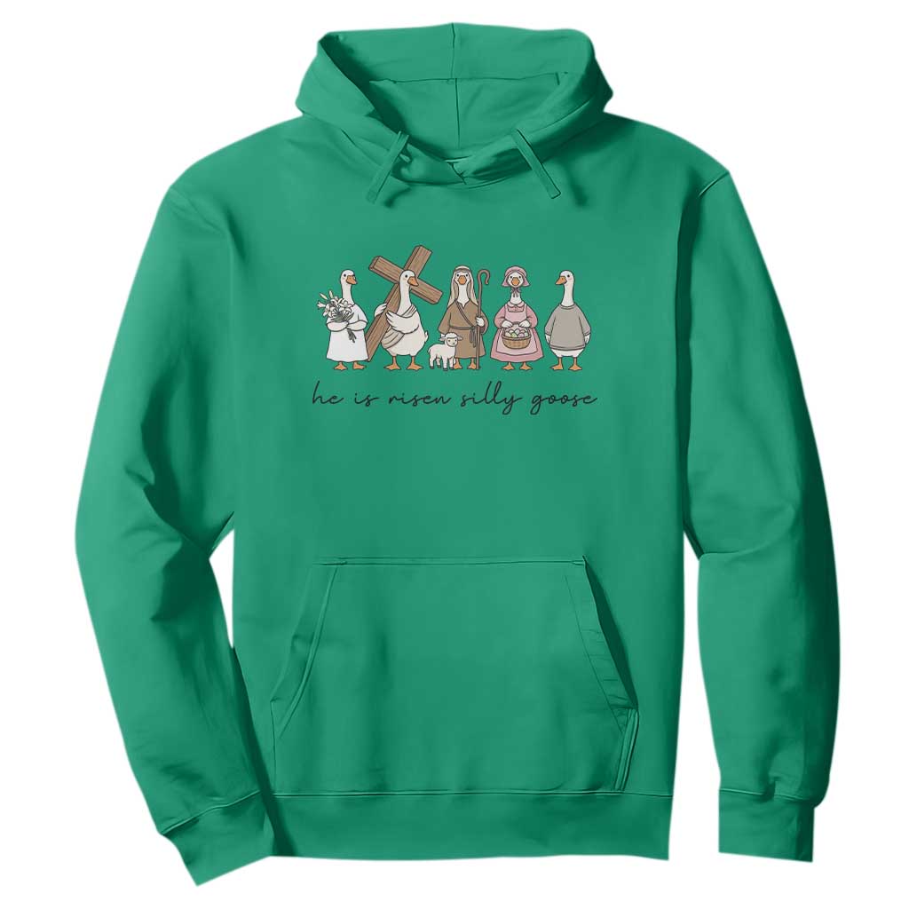 He Is Risen Silly Goose Hoodie Funny Christian Easter TS14 Irish Green Print Your Wear