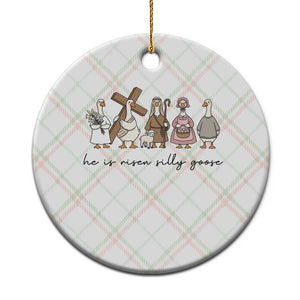 He Is Risen Silly Goose Ceramic Ornament Funny Christian Easter TS14 1pc Christmas Plaid Print Your Wear