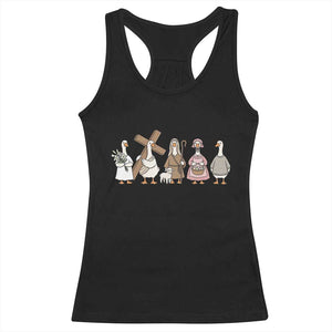 He Is Risen Silly Goose Racerback Tank Top Funny Christian Easter TS14 Black Print Your Wear